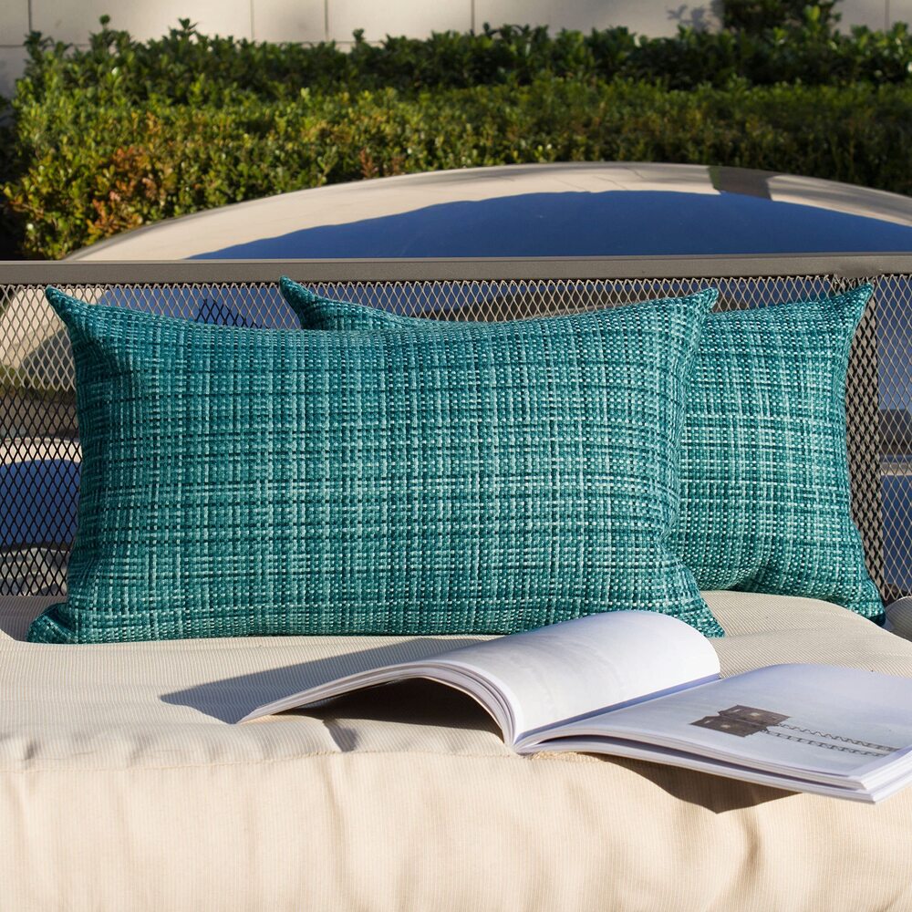 8594 Kevin Textile Pack of 2 Decorative Outdoor Waterproof Throw Pillow